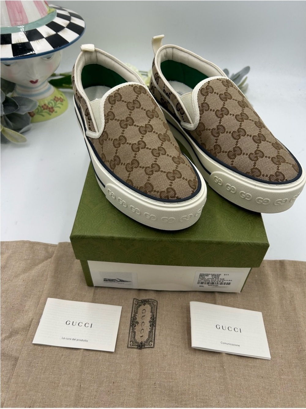 Women’s Gucci tennis 1977 slip on sneakers size 38.5 made in Italy